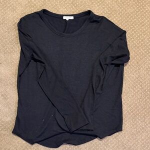 Rag & Bone Midnight Black Long Sleeve Tee